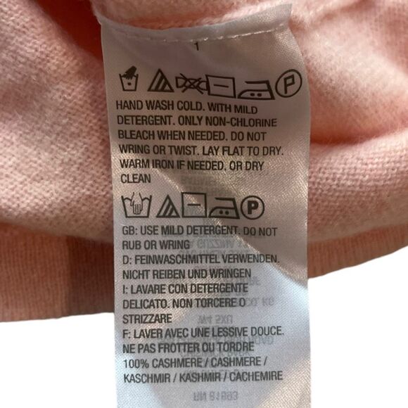 Women's Pink V-Neck Pullover Fuzzy Hooded Oversized Sweater Size S/M - Picture 9 of 9